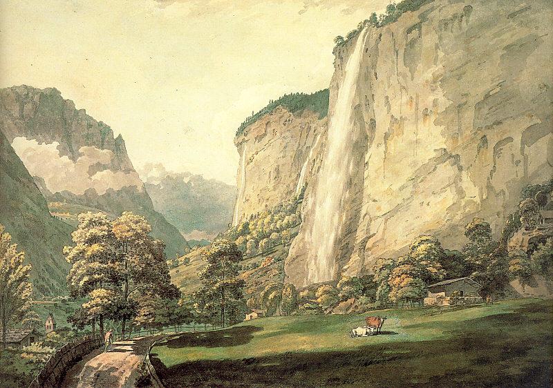 Pars, William The Valley of Lauterbrunnen and the Staubbach Germany oil painting art